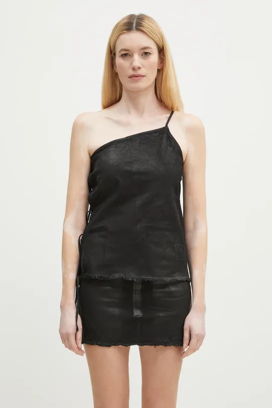 Rick Owens top in cotone Taco Top regolare nero DS01E3130.SCF