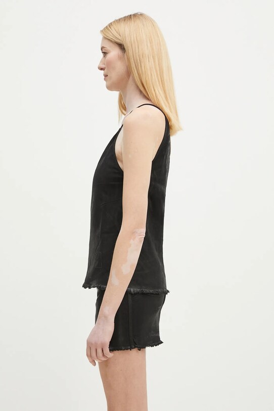 Rick Owens cotton top Taco Top DS01E3130.SCF black SS25