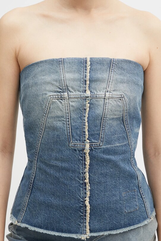 Traper bluza Rick Owens DRKSHDW Bustier Top plava DS01E3127.DWB