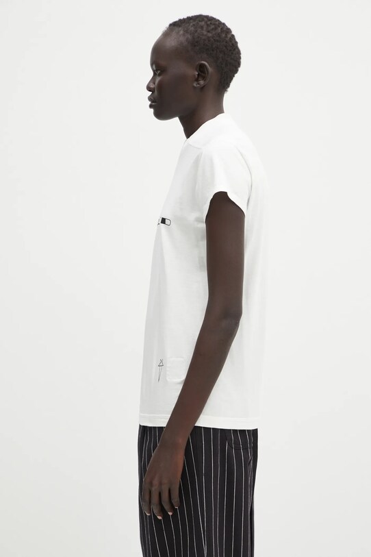 Bavlnené tričko Rick Owens DRKSHDW Small Level T DS01E3208.RNEP5 biela SS25