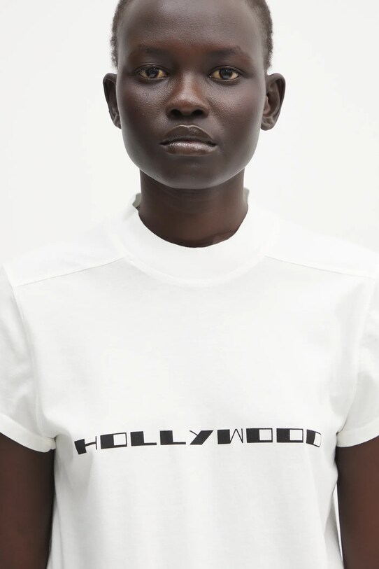 Bavlnené tričko Rick Owens DRKSHDW Small Level T biela DS01E3208.RNEP5