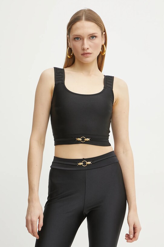 Top Just Cavalli με ελαστάν μαύρο 78PAM2A6.J0108