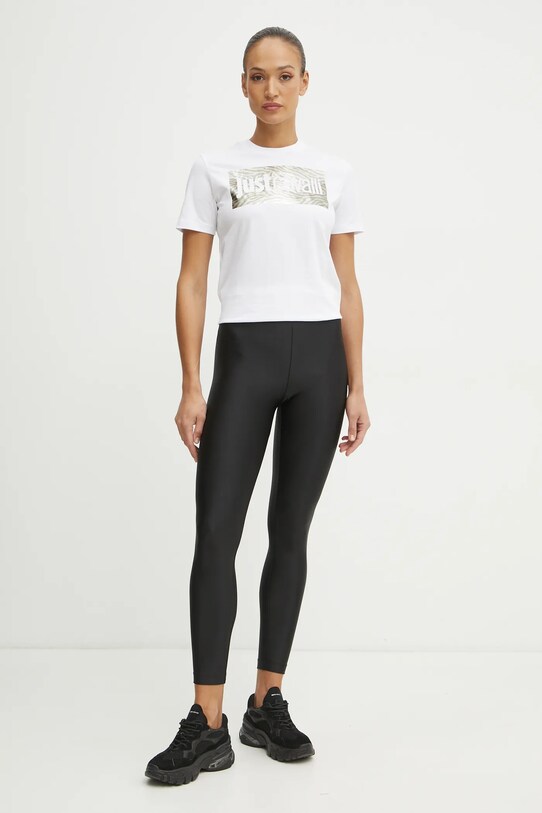 Бавовняна футболка Just Cavalli 78PAHT15.CJ500 білий SS25