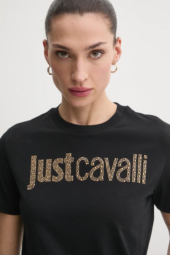 Just Cavalli t-shirt in cotone nero 78PAHE15.CJ110