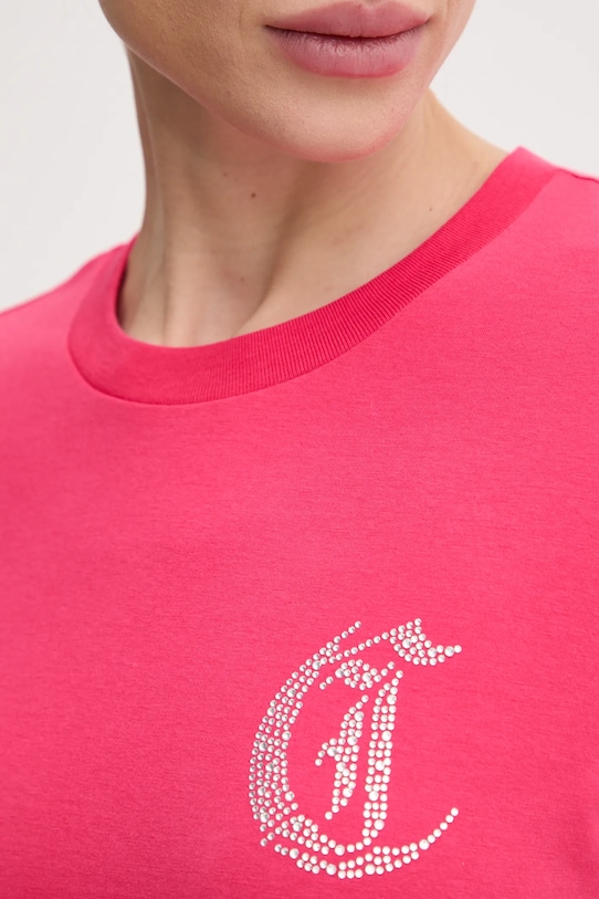 Just Cavalli t-shirt 78PAHE11.CJ112 różowy