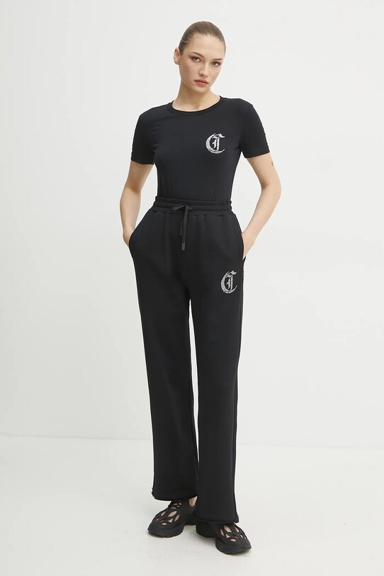 Just Cavalli tricou 78PAHE11.CJ112 negru SS25