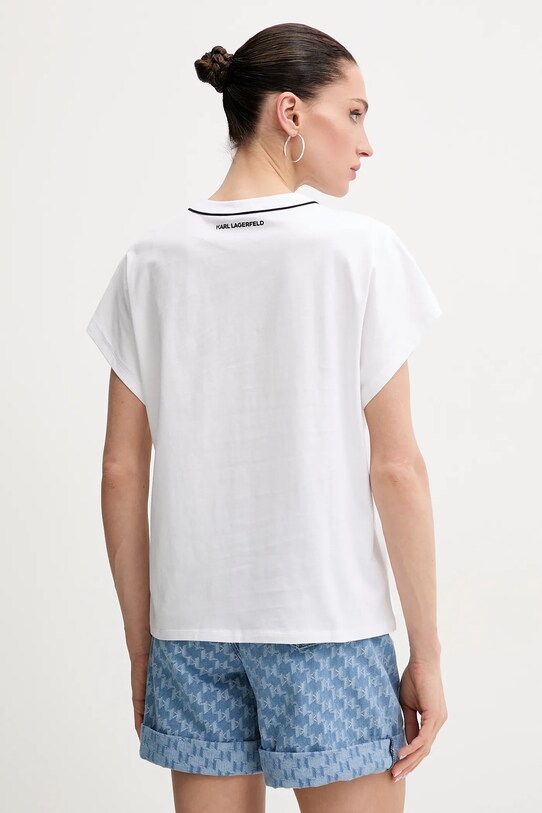 Îmbrăcăminte Karl Lagerfeld tricou din bumbac A2W17109 alb