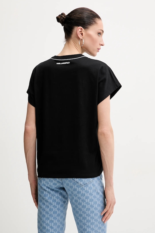 Одежда Хлопковая футболка Karl Lagerfeld A2W17109 чёрный