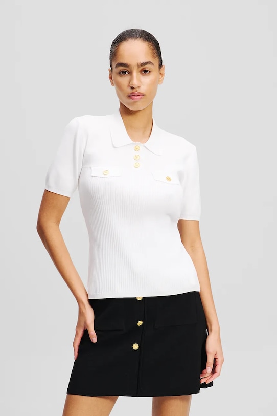 Karl Lagerfeld polo pozostałe biały A2W18027