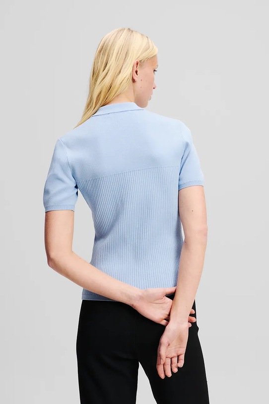Polo tričko Karl Lagerfeld A2W18027 modrá SS25