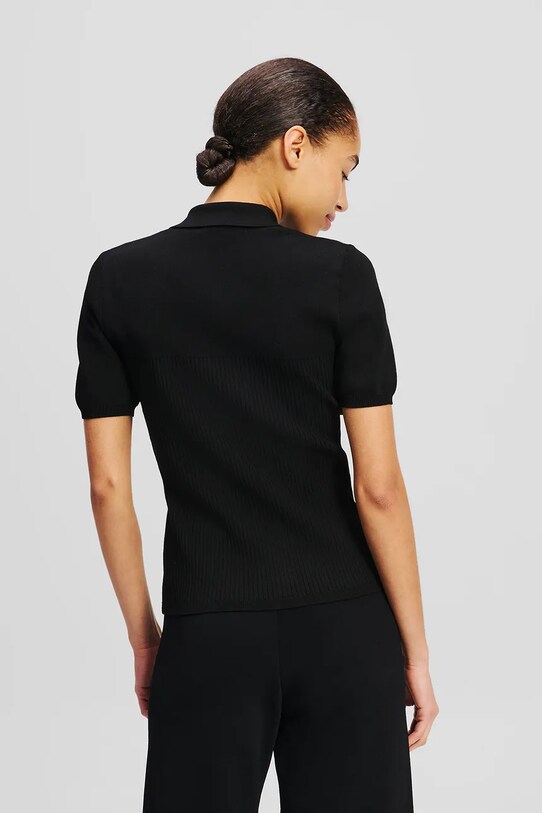 Polo tričko Karl Lagerfeld A2W18027 černá SS25