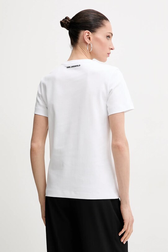 Odzież Karl Lagerfeld t-shirt bawełniany A2W17103 biały