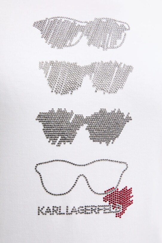 Karl Lagerfeld t-shirt bawełniany A2W17103 biały