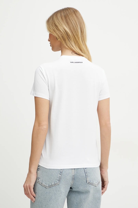 Odzież Karl Lagerfeld t-shirt bawełniany A2W17120 biały