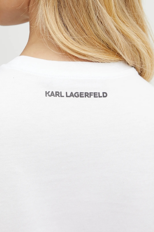 Karl Lagerfeld t-shirt bawełniany A2W17120 biały