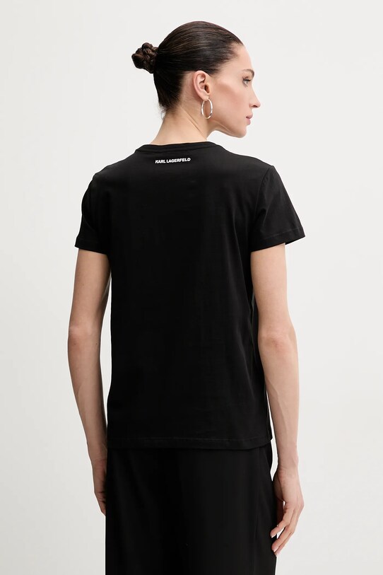 Îmbrăcăminte Karl Lagerfeld tricou din bumbac A2W17120 negru