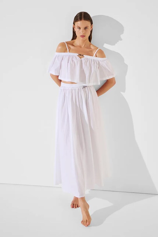 Karl Lagerfeld top bawełniany biały A2W46042