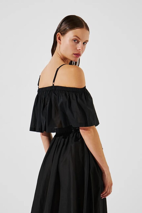 Хлопковый топ Karl Lagerfeld A2W46042 чёрный SS25