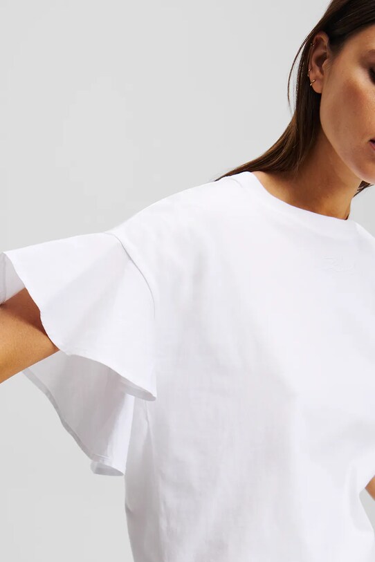 Odzież Karl Lagerfeld t-shirt bawełniany A2W17063 biały