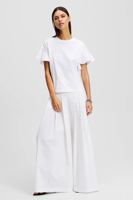 Karl Lagerfeld tricou din bumbac alb A2W17063