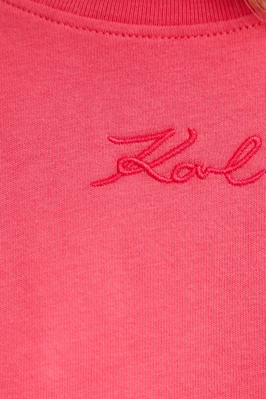 Karl Lagerfeld t-shirt bawełniany A2W17063 różowy