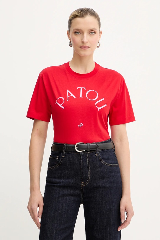 Patou t-shirt bawełniany nadruk czerwony JE1369999