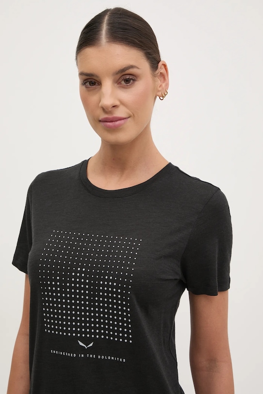 Salewa tricou sport Eagle Dotted negru 00.0000028902