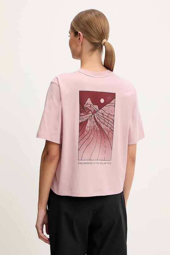 Salewa tricou sport Eagle Sunset print roz 00.0000029107