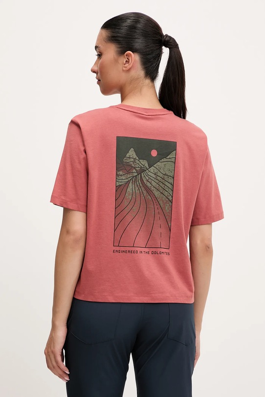 Salewa tricou sport Eagle Sunset print portocaliu 00.0000029107