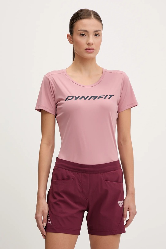 Dynafit t-shirt sportowy Traverse z elastanem różowy 08.0000070671