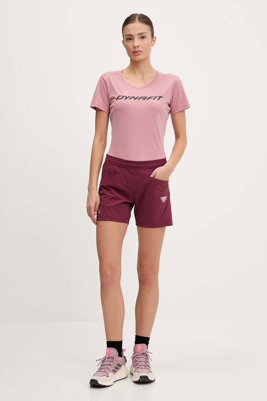 Dynafit t-shirt sportowy Traverse 08.0000070671 różowy SS25