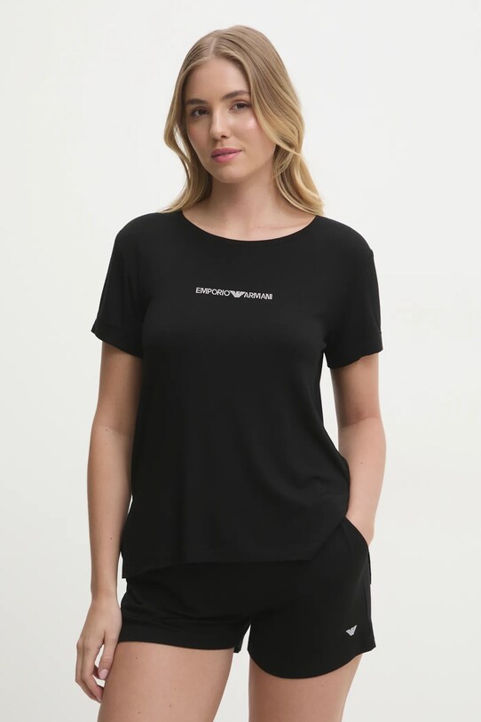 Μπλουζάκι lounge Emporio Armani Underwear κανονικό μαύρο EW000780.AF12192