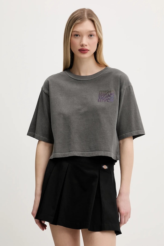 Vans t-shirt bawełniany nadruk szary VN000M7ABLK1