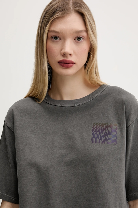 Vans t-shirt bawełniany szary VN000M7ABLK1