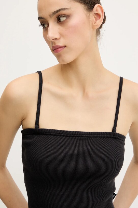 Bavlnený top Vans čierna VN000M8UBLK1