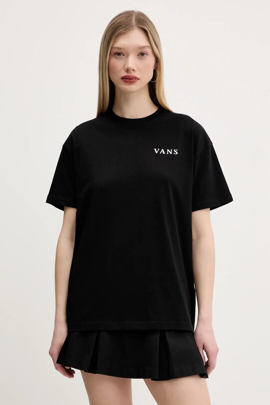 Oblečenie Bavlnené tričko Vans VN000MCFBLK1 čierna