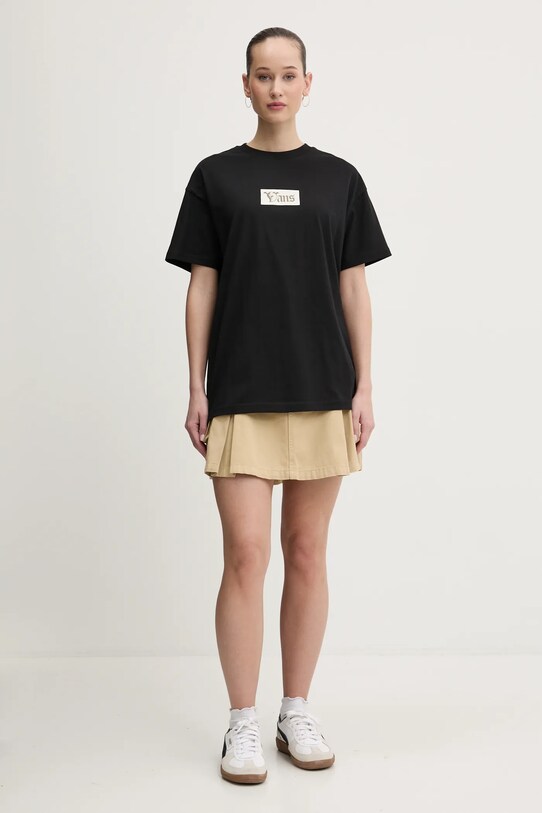 Bavlnené tričko Vans VN000MCGBLK1 čierna SS25