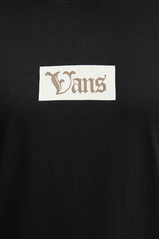 Vans tricou din bumbac VN000MCGBLK1 negru