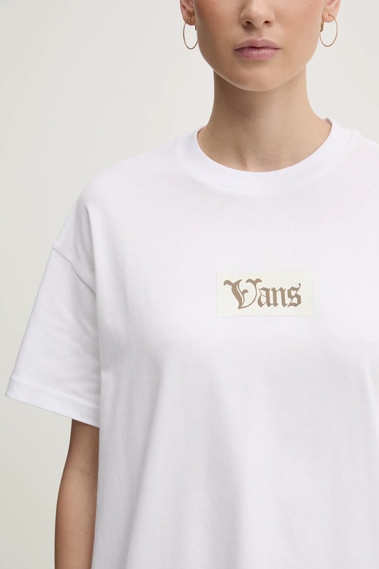 Vans tricou din bumbac VN000MCGWHT1 alb