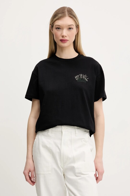 Vans tricou din bumbac print negru VN000MCNBLK1