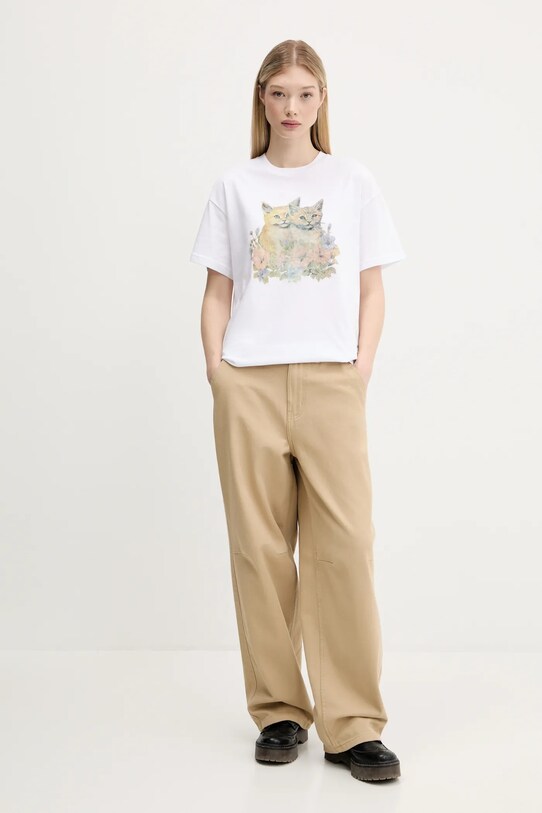 Vans t-shirt bawełniany VN000MD2WHT1 biały SS25