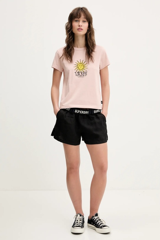 Bavlnené tričko Vans VN000NX9O3N1 oranžová SS25