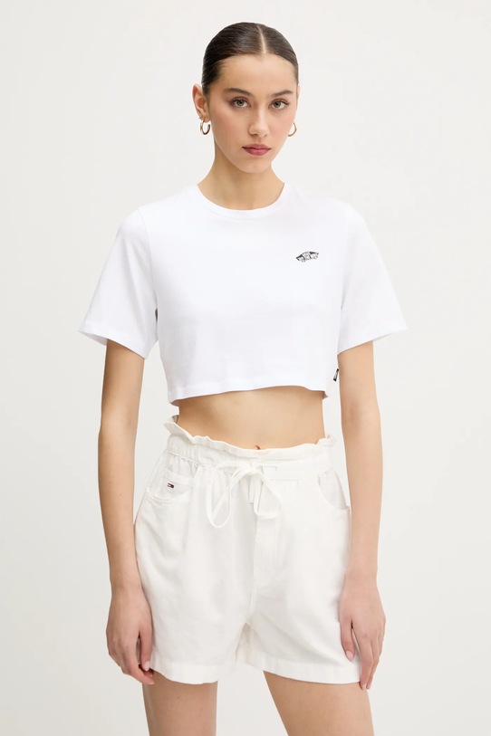 Bavlnené tričko Vans relaxed biela VN000P5VWHT1