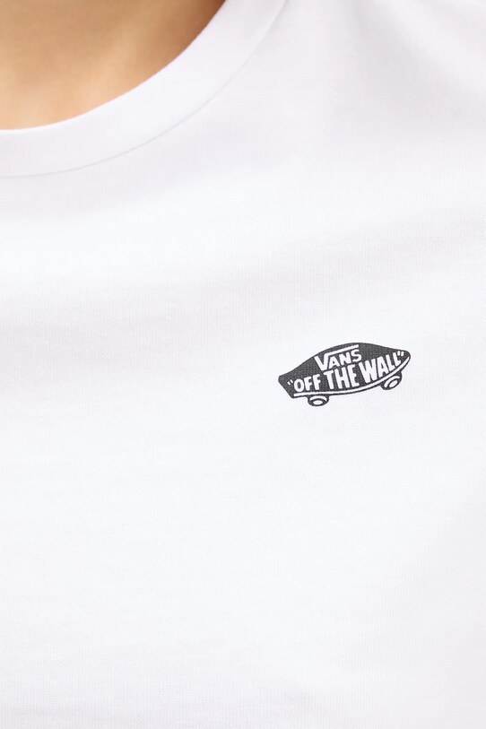 Памучна тениска Vans VN000P5VWHT1 бял