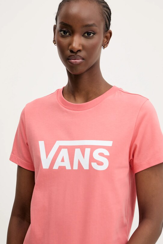 Vans t-shirt bawełniany pomarańczowy VN0A3UP4D6Z1