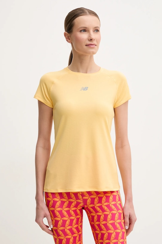 New Balance tricou de alergare Jacquard uni galben WT51223CEE