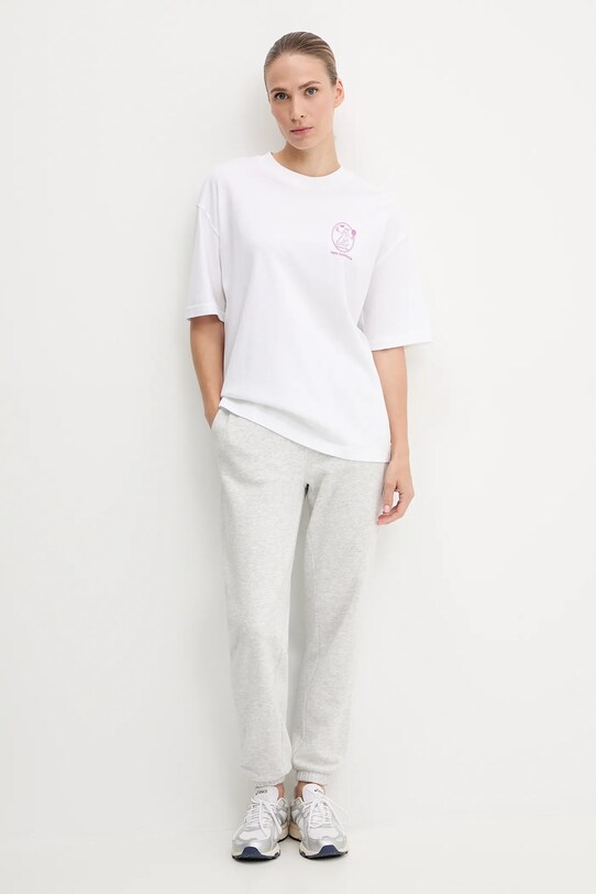 New Balance t-shirt bawełniany WT51940WT biały SS25