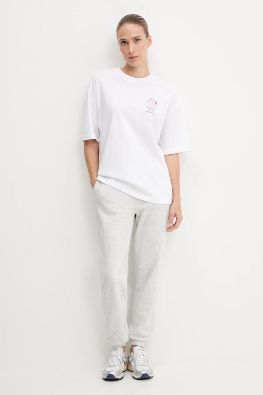 New Balance tricou din bumbac WT51940WT alb SS25
