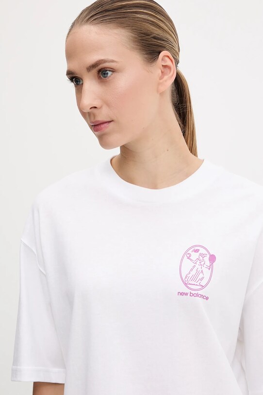 New Balance tricou din bumbac alb WT51940WT