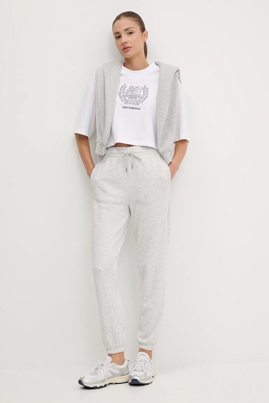 New Balance t-shirt bawełniany WT51935WT biały SS25